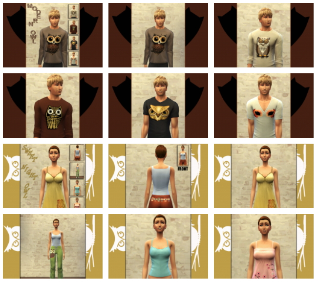 Sims 4 OWL tops colllection 2 by Bettyboopjade at Sims Artists