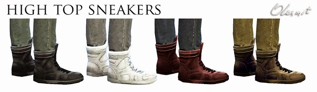 Sims 4 Male jeans and high top sneakers by Olesmit at OleSims