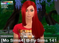 B-fly Sims 141 hair conversion at Mocka Simblr