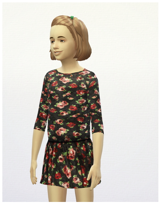 Sims 4 Roses dress for girls at Rusty Nail