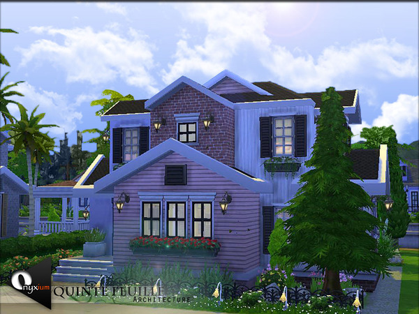 Sims 4 Quinte Feuille house by Onyxium at TSR