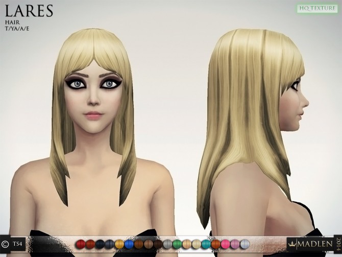 Sims 4 Lares Hair at Madlen Sims