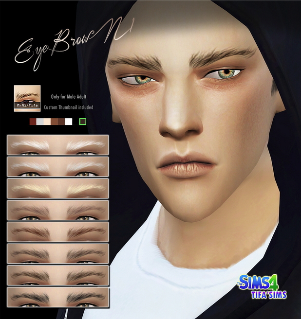 Sims 4 Eyebrows N1 at Tifa Sims
