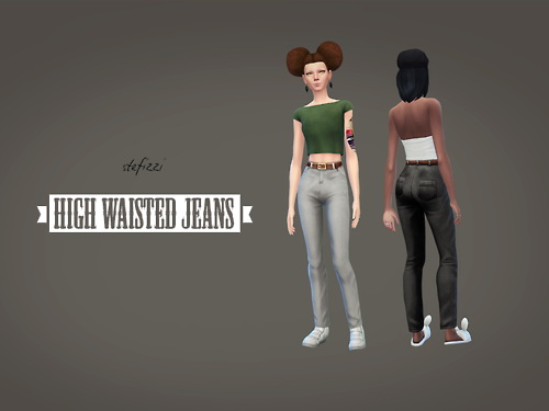 Sims 4 High waisted pants at Stefizzi