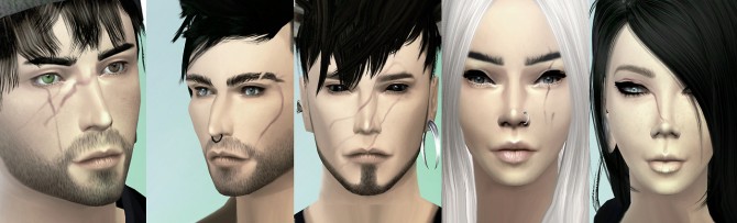 Sims 4 SCARS SET at Onelama