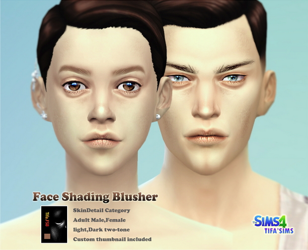 Sims 4 Face shading blusher at Tifa Sims