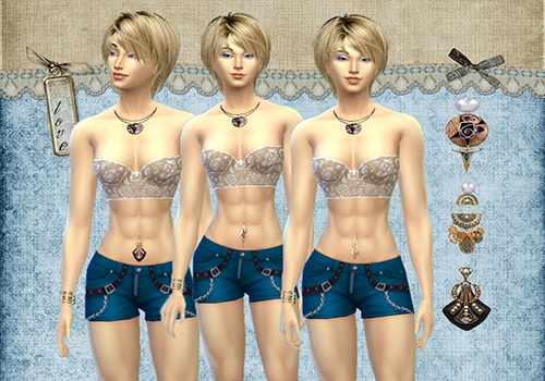 Sims 4 Belly rings at Trudie55