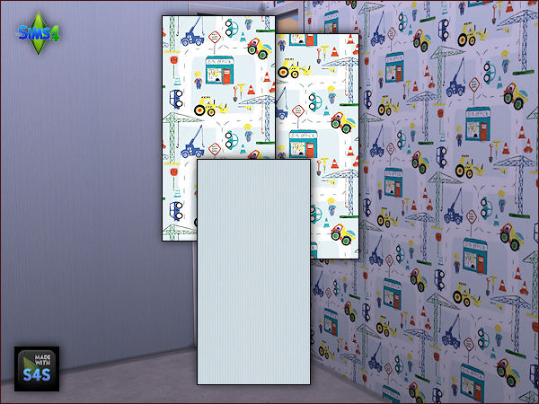 Sims 4 4 wall sets for boys at Arte Della Vita
