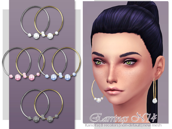 Sims 4 Earrings N14 by KanoYa at TSR