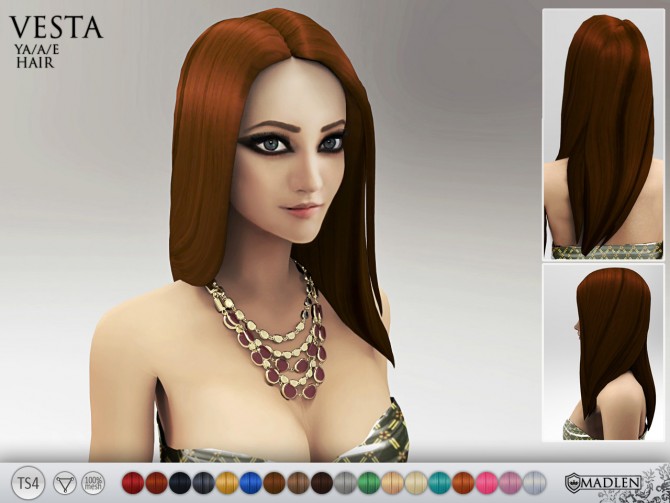 Sims 4 Madlen Vesta Hair at Madlen Sims