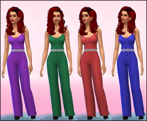 Sims 4 Female Jumpsuit Retextured at Julie J