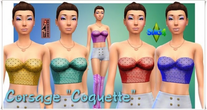 Sims 4 Corsage Coquette & Overknees at Annett’s Sims 4 Welt