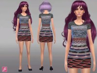Scallop Mini Dress by Alexandra_Sine at TSR