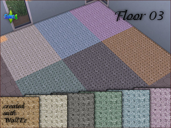Sims 4 4 carpet floors in 6 different colors at Arte Della Vita