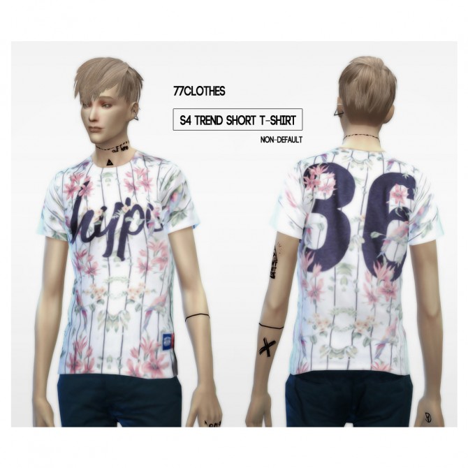Sims 4 77Clothes S4 trend short T Shirt at The77Sims3