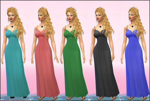Sims 4 Maxis Dress Retextured and Recoloured at Julie J