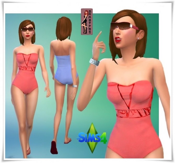 Sims 4 Sunshine swimsuit at Annett’s Sims 4 Welt