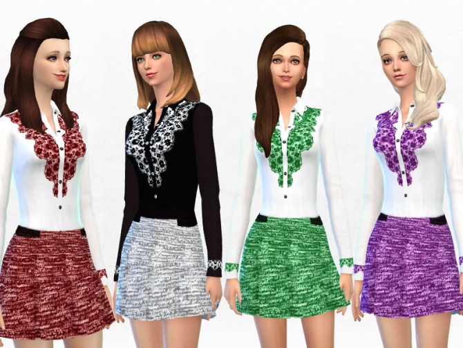 Sims 4 Pretty Girls Tops & Bottoms at Sakura
