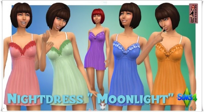 Sims 4 Moonlight Nightdress at Annett’s Sims 4 Welt