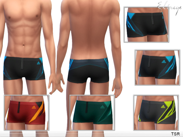 Sims 4 Colorblock Swim Boxer by ekinege at TSR