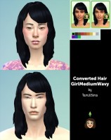 Girl medium wavy hair converted at Life Sims – tami05ims