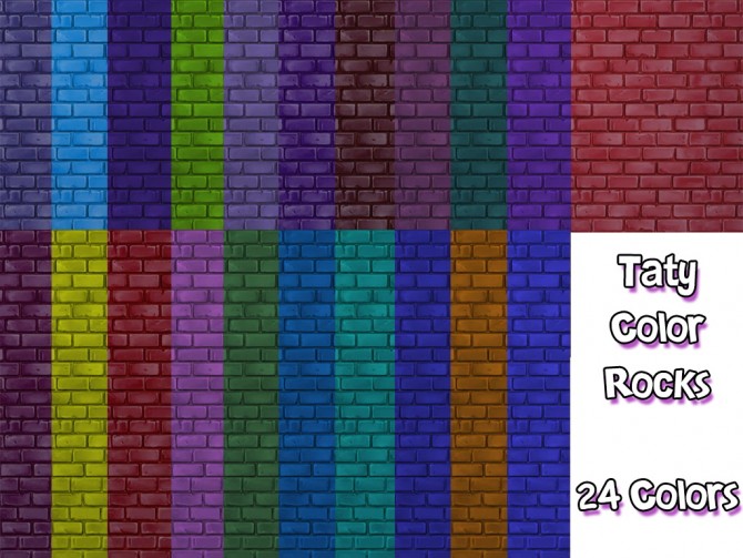 Sims 4 Color rocks wall at Taty – Eámanë Palantír