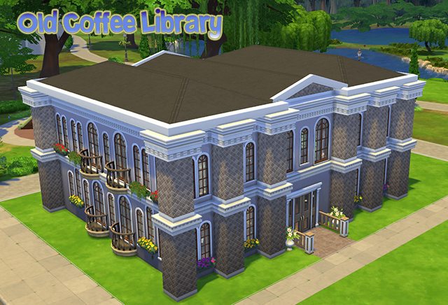 Sims 4 Old Coffee Library by Sim4fun at Sims Fans