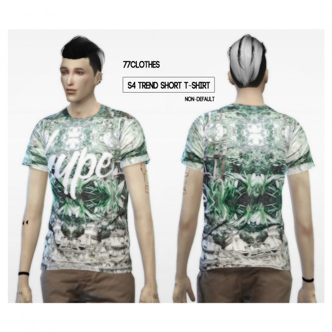 Sims 4 77Clothes S4 trend short T Shirt at The77Sims3