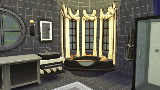 Sims 4 Monochrome Bathroom at Sanjana sims
