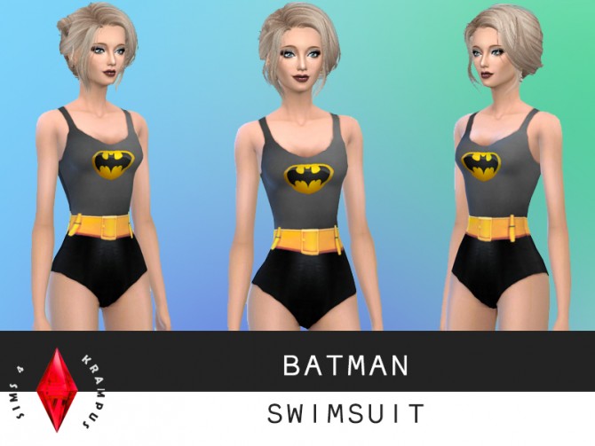 Sims 4 Batman swimsuit at Sims 4 Krampus