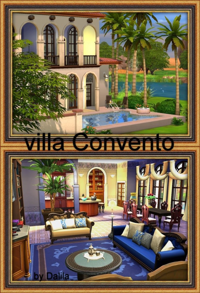 Sims 4 Convento villa at Architectural tricks from Dalila