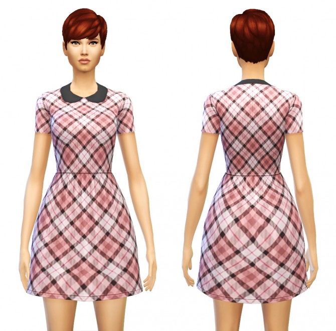 Sims 4 Peter Pan Collar dress part 1 at Sim4ny