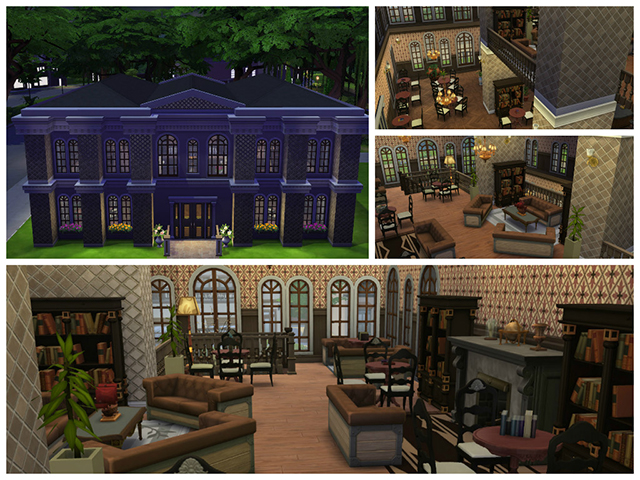 Sims 4 Old Coffee Library by Sim4fun at Sims Fans