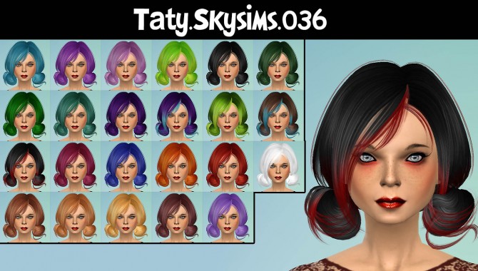 Sims 4 Skysims 036 hair conversion at Taty – Eámanë Palantír