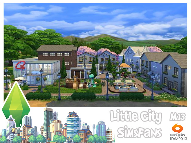 Sims 4 Little City by M13 at Sims Fans