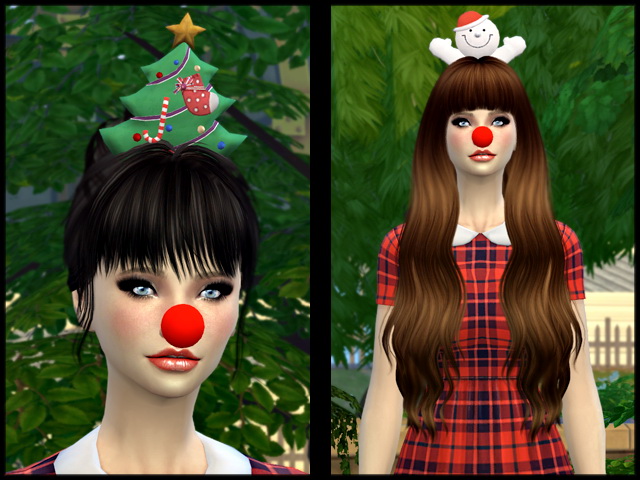 Sims 4 Snowman & Christmas Tree Headband at Jenni Sims