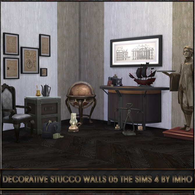 Sims 4 Decorative Stucco Walls 05 at IMHO Sims 4