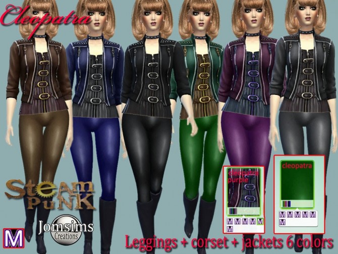 Sims 4 Steampunk Cleopatra clothes & makeup at Jomsims Creations