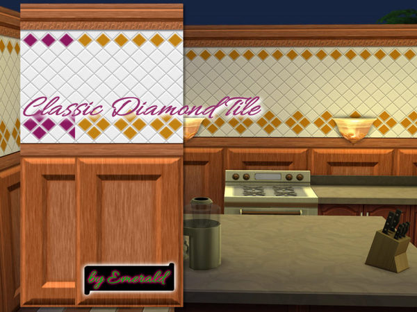 Sims 4 Classic Diamond Tile by emerald at TSR