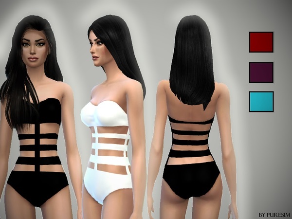 Sims 4 Bandage Swimsuit by PureSim at TSR