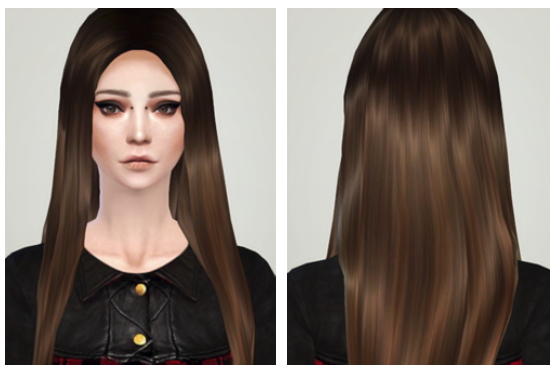 Sims 4 Puccamichi’s Adriana Hair Retextured at Liahxsimblr