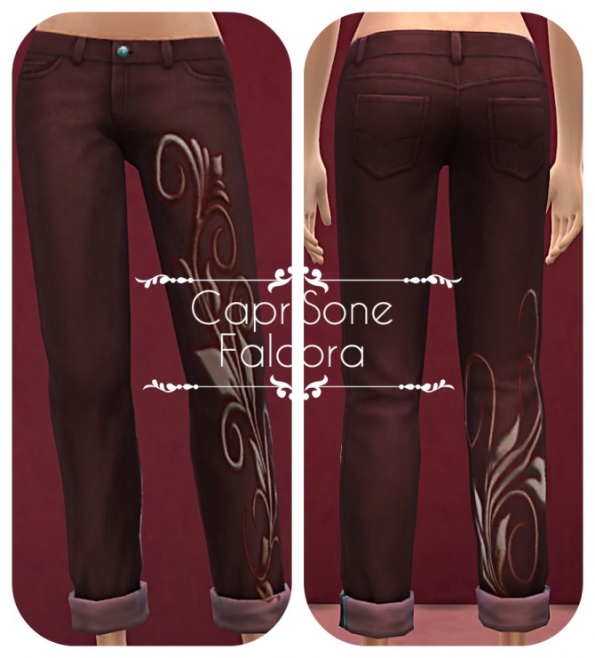 Sims 4 CapriSone Pants Set at Petka Falcora