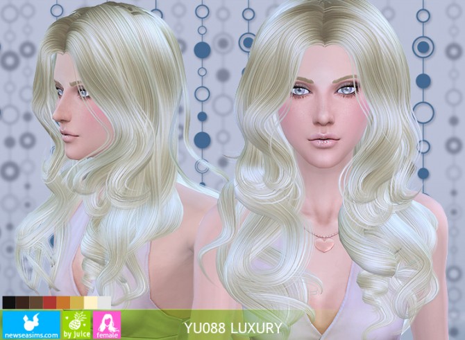 Sims 4 YU088 Luxury hair at Newsea Sims 4