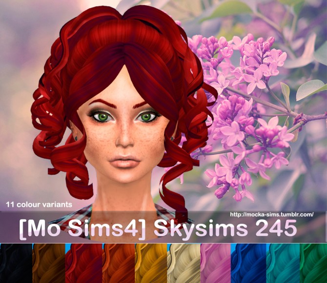 Sims 4 Skysims hair 245 3T4 convertion at Mocka Simblr