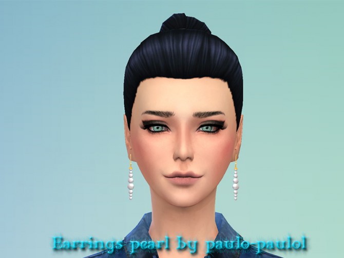 Sims 4 Pearl earrings at Paulo Paulol