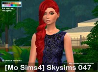 Mo Sims4 Skysims 047 hair conversion no alpha at Mocka Simblr