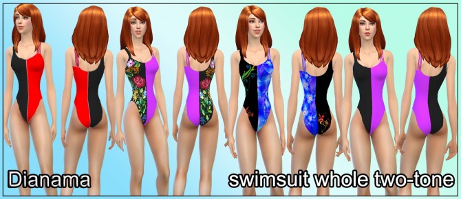 Sims 4 Two tone swimsuit by Dianama at Saratella’s Place