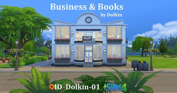 Sims 4 Business & Books lot by Dolkin at ihelensims