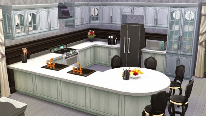 Sims 4 Black&White Kitchen at Sanjana sims