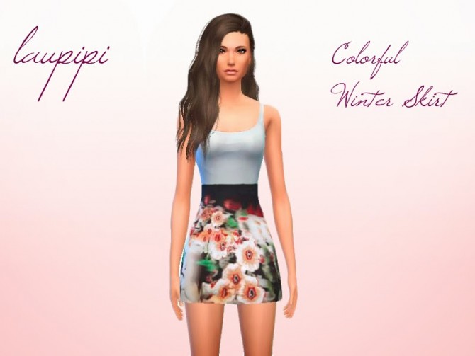 Sims 4 Flowered shirt and skirt at Laupipi